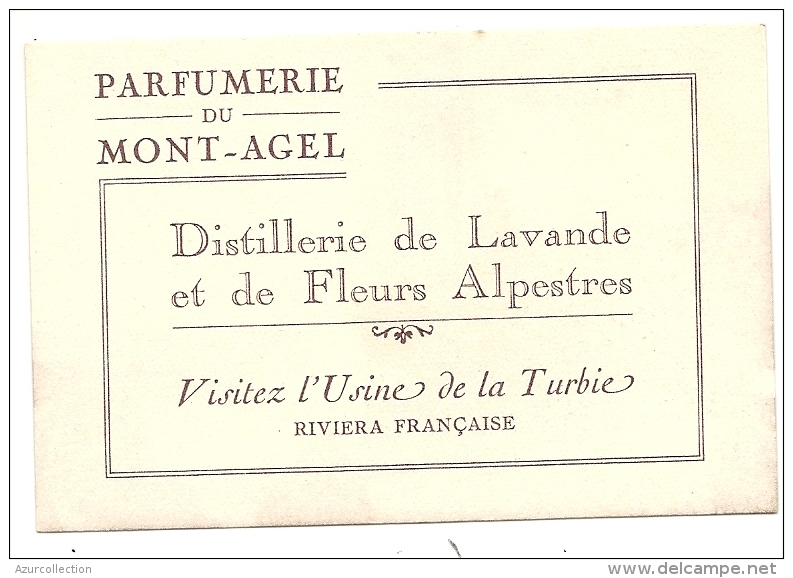 LA TURBIE . PARFUMERIE DU MONT AGEL - Vintage (until 1960)