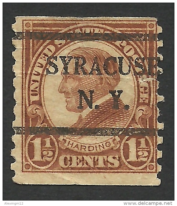 Syracuse, NY, 1 1/2 C. 1925, Sc # 598, Mi # 261J, Used. - Prematasellado