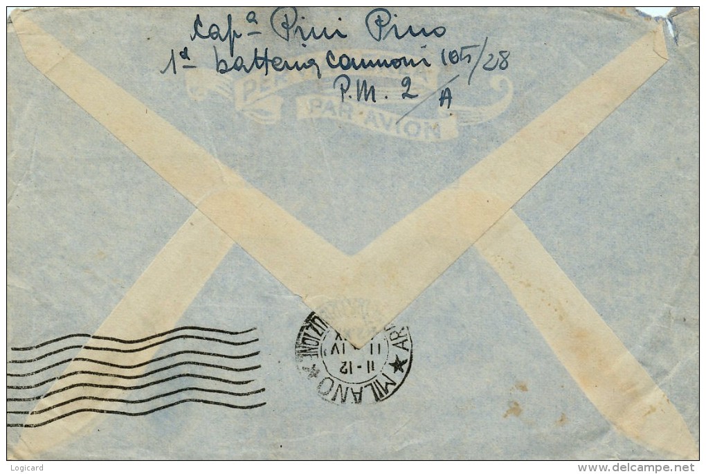 CORFU´ EGEO COVER \ BUSTA POSTA MILITARE NR 2 1942 - Posta Militare (PM)