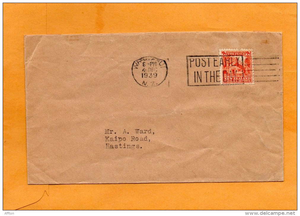 New Zealand 1939 Cover Mailed - Brieven En Documenten