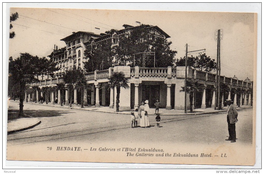 Tarjeta Postal Hendaye, Les Galeries Et L'hotel Eskualduna. - Hendaye