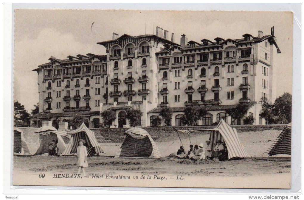 Tarjeta Postal Hendaye, Hotel Eskualduna. - Hendaye