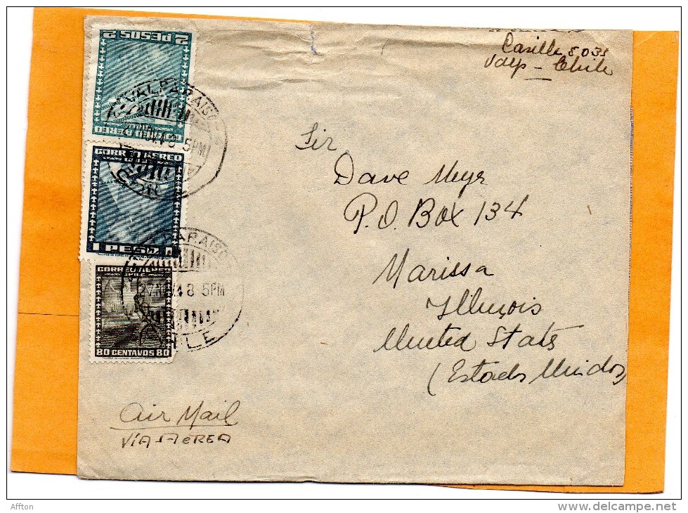 Chile 1948 Cover Mailed To USA - Chile