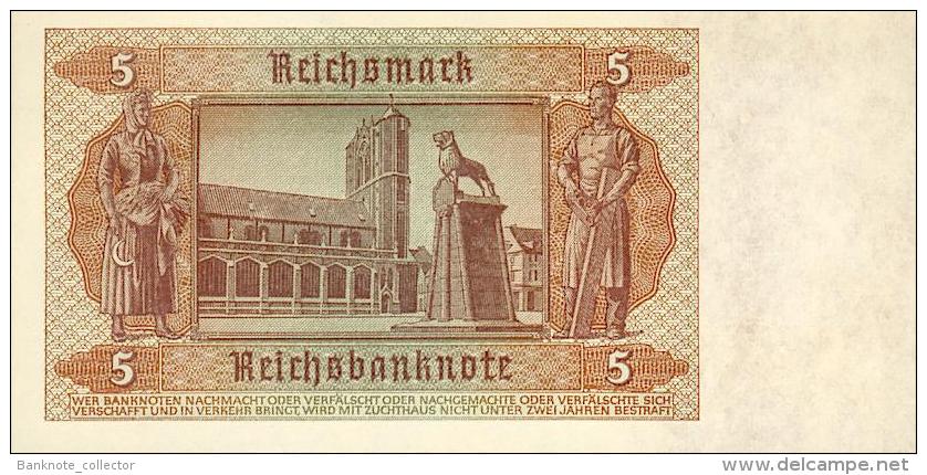 Deutschland, Germany - 5 Reichsmark, ( H.J. Hitlerjunge ) Ro. 179 B , 1942 - 1948 ! - 5 Reichsmark