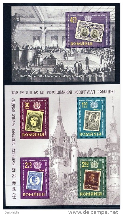 ROMANIA 2006 Anniversaries Of Dynasty And Kingdom Blocks     MNH / **.  Michel Blocks 375-76 - Neufs