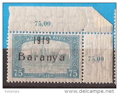 1919  18-34   BARANYA  UNGARN SERBIA JUGOSLAVIJA OVERPRINT  INTERESSANT  - TYP II NEVER HINGED - Baranya