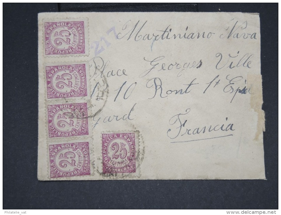 ESPAGNE- LETTRE   POUR LA FRANCE1938 AVEC CENSURE  AFF PLAISANT A VOIR  LOT P2376 - Republikanische Zensur