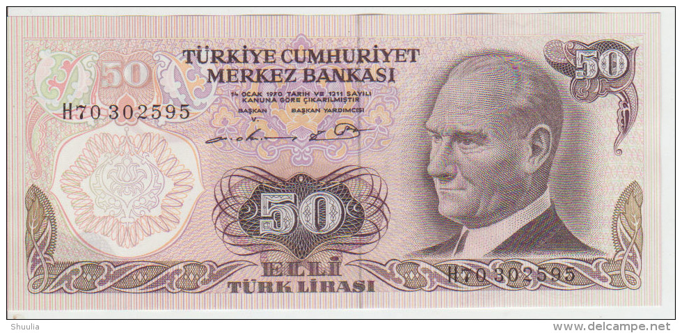 Turkey 50 Liras 1970 Pick 188 UNC - Turquia