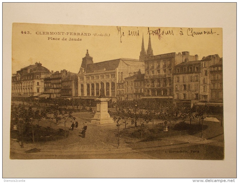 Carte Postale - CLERMONT FERRAND (63) - Place De Jaude (1840) - Clermont Ferrand