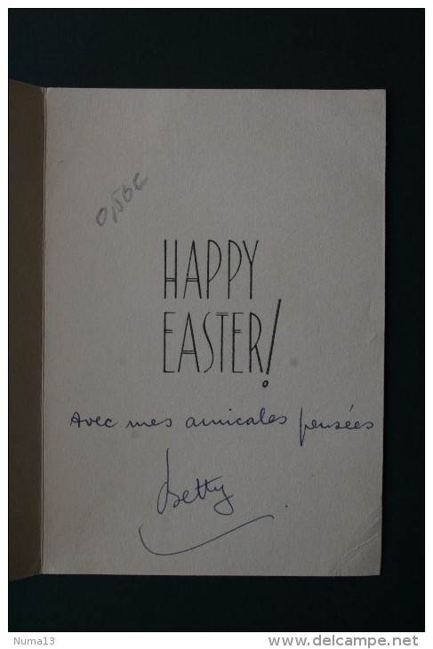 CPA FANTAISIE  HAPPY EASTER JOYEUSES PAQUES ANGE ANGELOT BROUETTE LAPIN - Other & Unclassified
