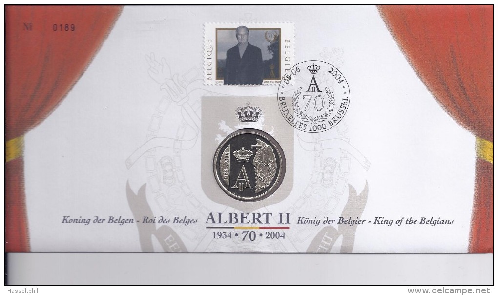 Belgie - Belgique Numisletter 3289 Koning Albert II , 70  2004 - Numisletter