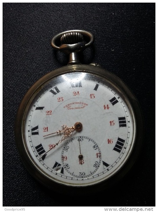 MONTRE GOUSSET SUISSE "CHRONOMETRE CROISSANT" à ANCRE - Horloge: Zakhorloge