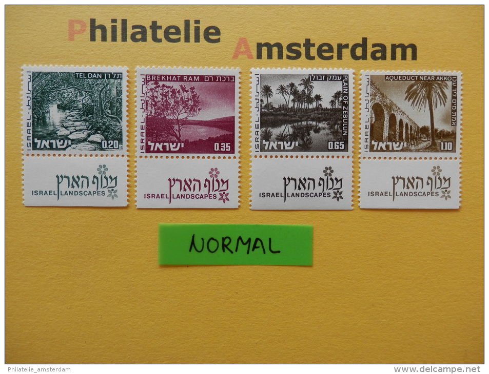 Israel 1973, NORMAL / LANDSCAPES: Mi 598-01, Type X, ** - Neufs (avec Tabs)