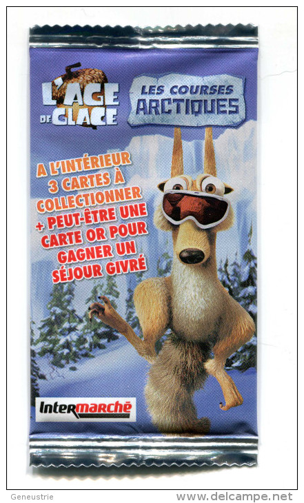 Pochette De 3 Cartes à Collectionner "l'Age De Glace" Magasins Intermarché - "Ice Age" 20th Century Fox Movies - Cinema - Other & Unclassified