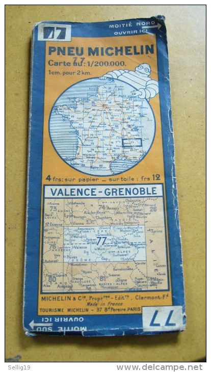 Carte  Michelin N° 77 Valence Grenoble - Kaarten & Atlas