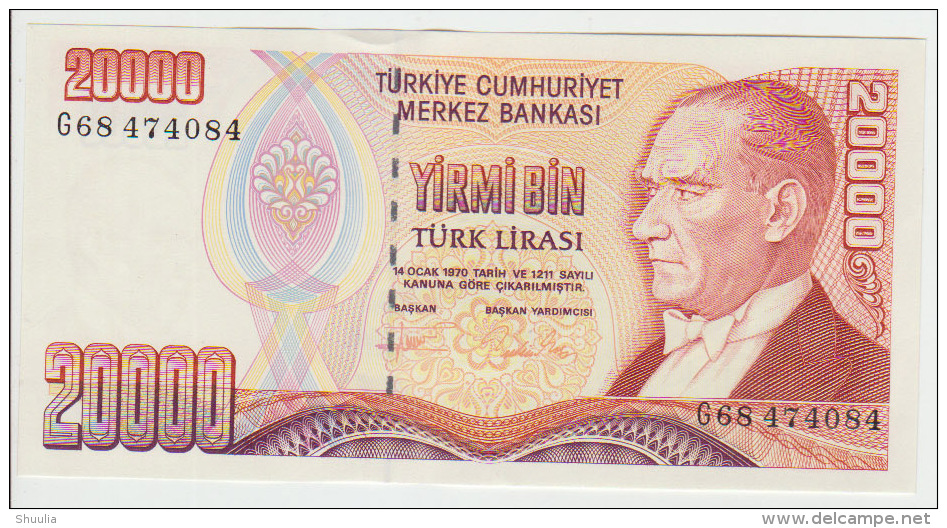 Turkey 20000 Liras 1970(95) Pick 202 UNC - Turquie