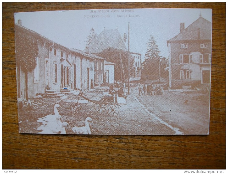 Norroy-le-sec Rue De Lavaux " Carte De Voeux écrite Par Une Personne Qui à Sa Grand-mère Qui à Sa Maison Sur La Carte "" - Other & Unclassified