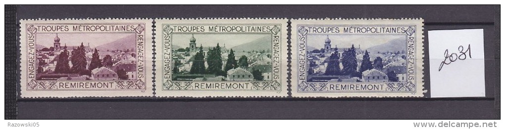 FRANCE. TIMBRE. VIGNETTE. MILITAIRE...........REMIREMONT...........TROUPES METROPOLITAINES. COLONIALES. - Vignettes Militaires