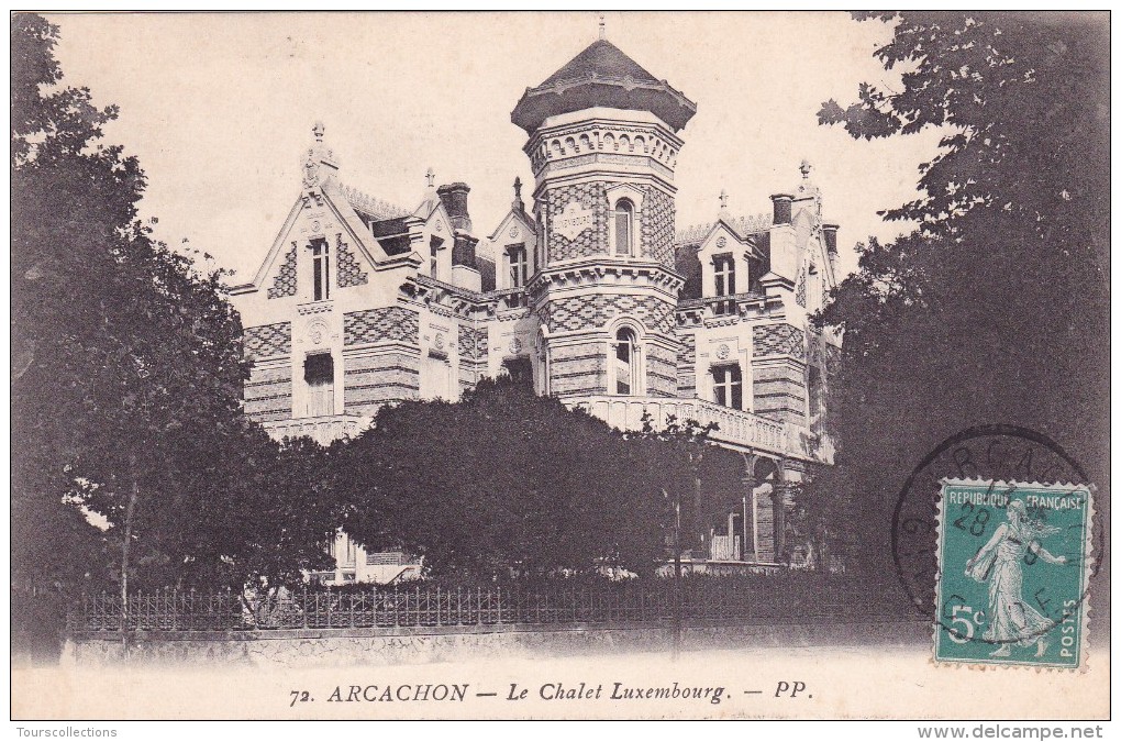 CPA 33 @ ARCACHON @  Le Chalet Luxembourg En 1911 - Arcachon