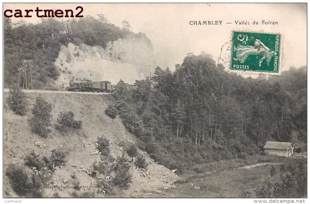 RARE CPA : CHAMBLEY VALLEE DU SOIRAN TRAIN LOCOMOTIVE 54 - Chambley Bussieres