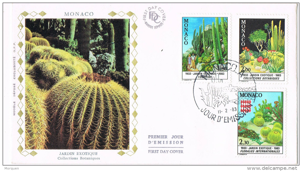 R 935. Carta F.D.C. MONACO 1983. Cactus.jardin Exotique - Cactus