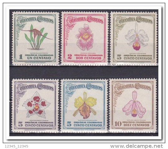 Colombia 1947, Postfris MNH, Orchids, Flowers, Gum A Little Yellowish - Colombia