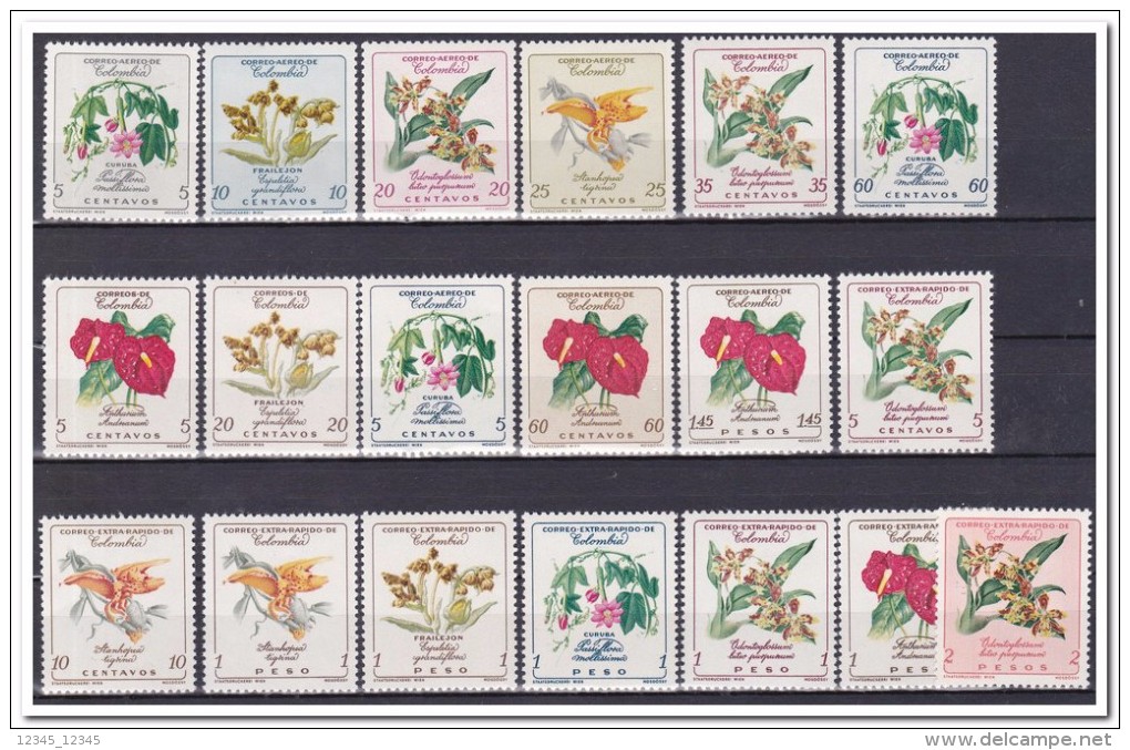 Colombia 1960, Postfris MNH, Flowers - Colombia