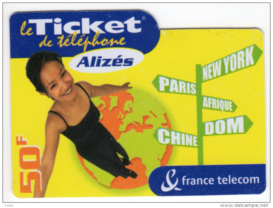 ANTILLES FRANCAISES TICKETS ALIZES Ref MV CARD ANTF TA3 ALIZES 3 Date 31/05/2003 - Antillen (Französische)