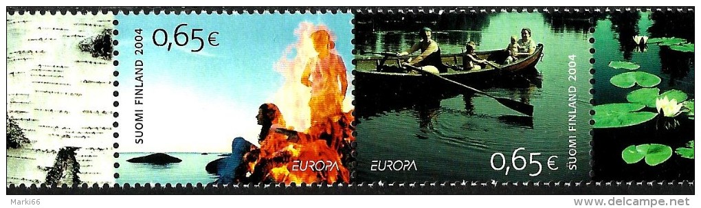 Finland - 2004 - Europa CEPT - Vacations - Mint Stamp Set (se-tenant Pair With Margins) - Neufs