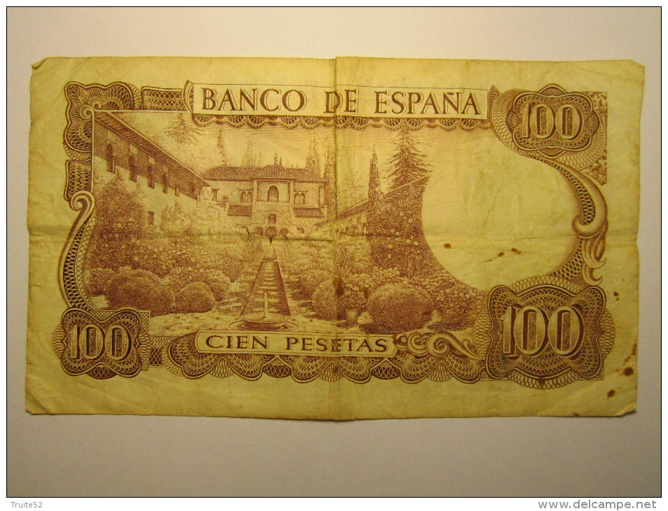 100 Pesetas - Cien Pestas - ESPAGNE- 17 Novembre 1970 El Banco De ESPANA - 100 Pesetas