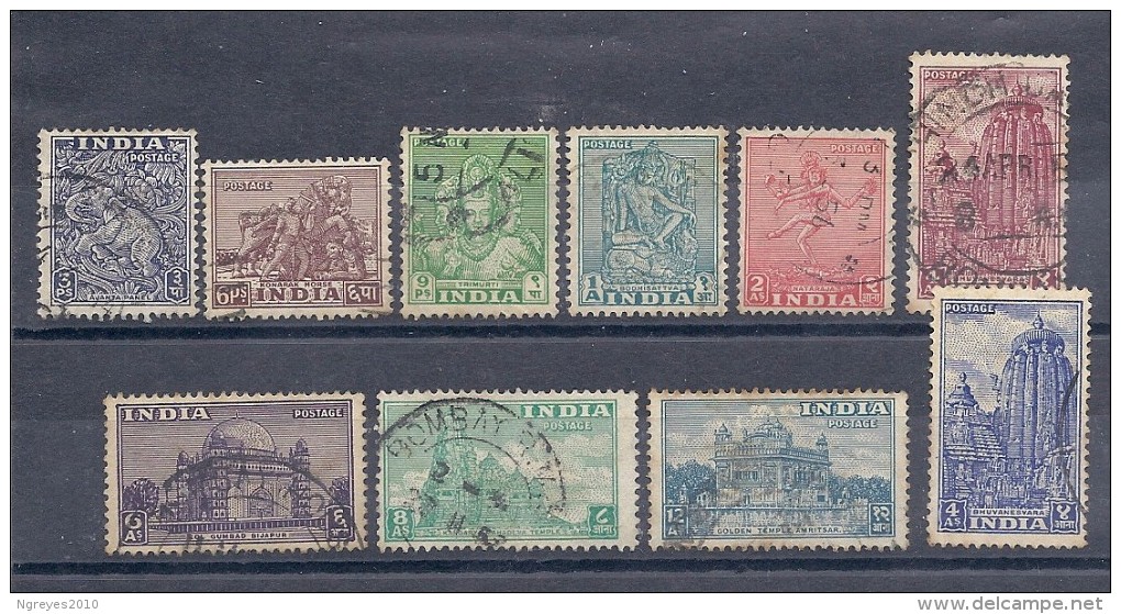 140019486   INDIA  YVERT  Nº  7/11 + Nº 14/17 + Nº 36 - Used Stamps