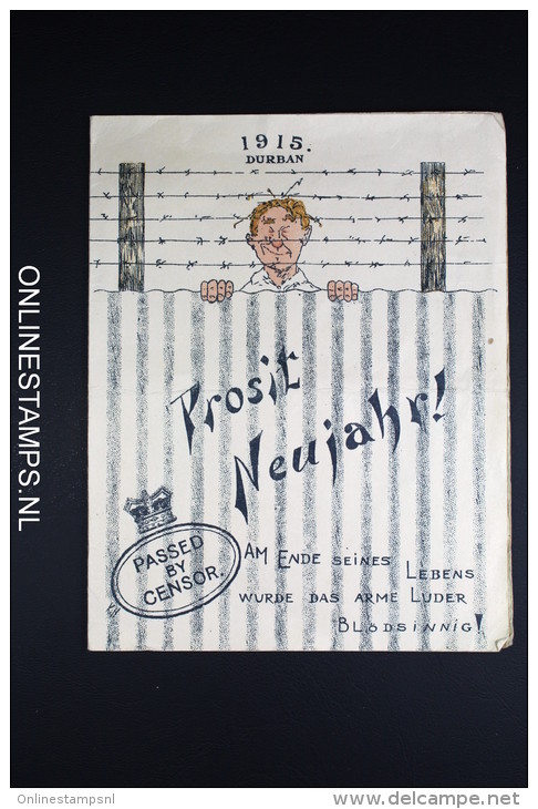 Germany Weinachten 1914 Gruss Aus Dem Lager Der  Kriegsgefangenen Deutschen Und Oesterreichischen Offiziere Durban - Briefe U. Dokumente