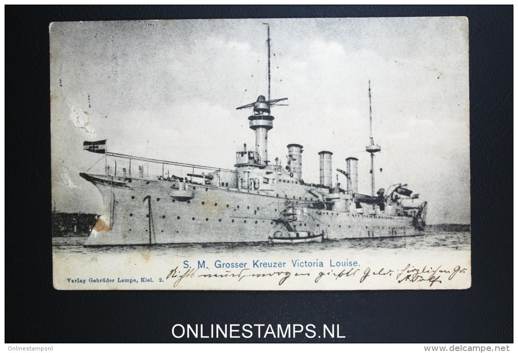 Germany Postcard 1902 SMS Victoria Louise - Briefe U. Dokumente