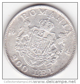 5963A  Romania Roumanie Rumänien 200 Lei ,1942 , 6 Gr. 835/1000 Silver / Argent - Roumanie