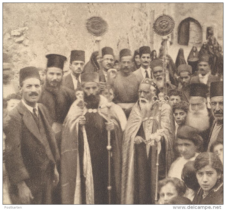 ALTE KARTE CEREMONY IN THE ORTHODOX CHURCH AT MOSUL IRAQ Mossul Orthodoxe Kirche Irak Cpa Photo Postcard Ansichtskarte - Iraq