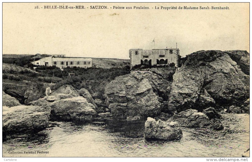 56 BELLE ISLE EN MER  Pointe Aux Poulains Propriété De Madame Sarah BERNHARDT  Coll. FECHAUT - Belle Ile En Mer