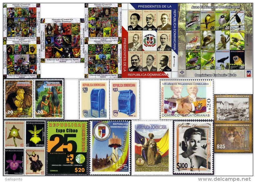 DOMINICAN REPUBLIC 2012 COMPLETE YEAR MNH - República Dominicana