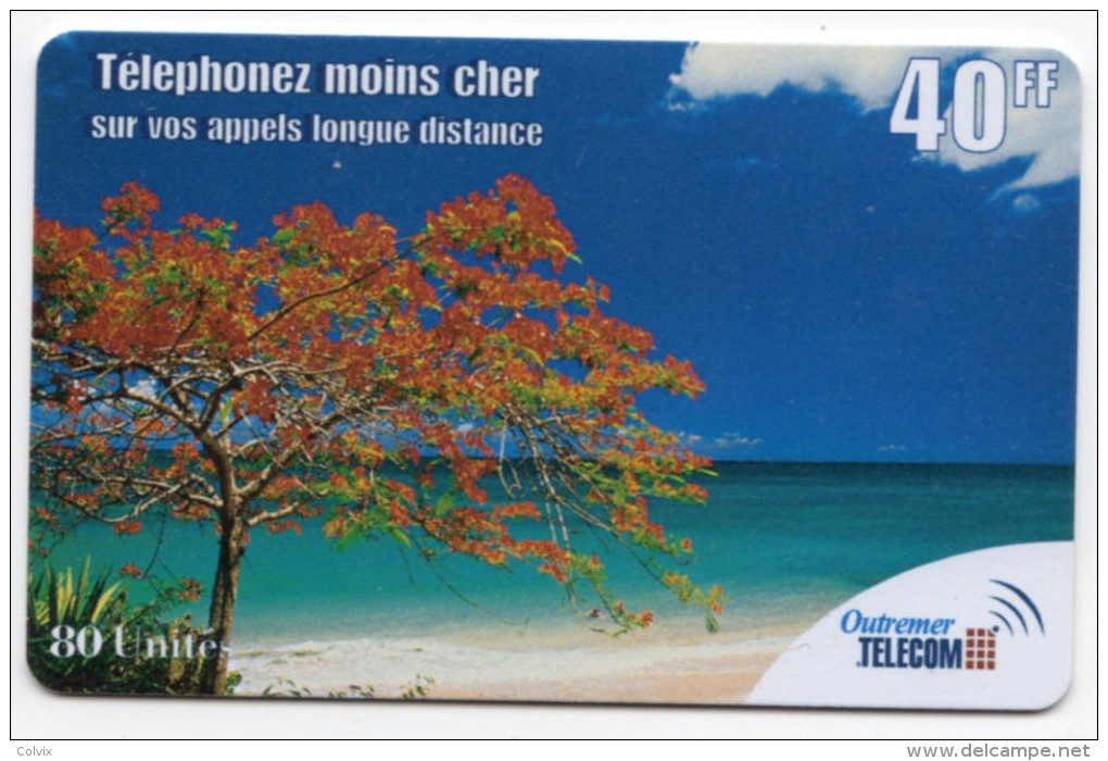 ANTILLES FRANCAISE OUTREMER TELECOM Ref MVCARD ANTF OT3 40 FF  2000 Mat - Antillen (Frans)