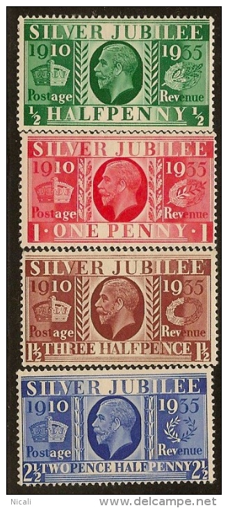 GB 1935 KGV Silver Jubilee SG 453/6 UNHM KZ232 - Unused Stamps