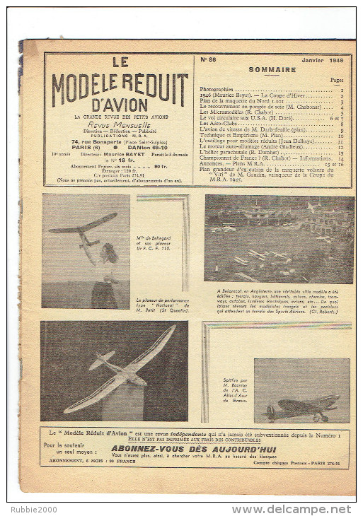 LE MODELE REDUIT D AVION 1946 MAQUETTE DU NORD 1.101 MICROMODELE AVION DE VITESSE HELICE PARACHUTALE VOL CIRCULAIRE - Francia