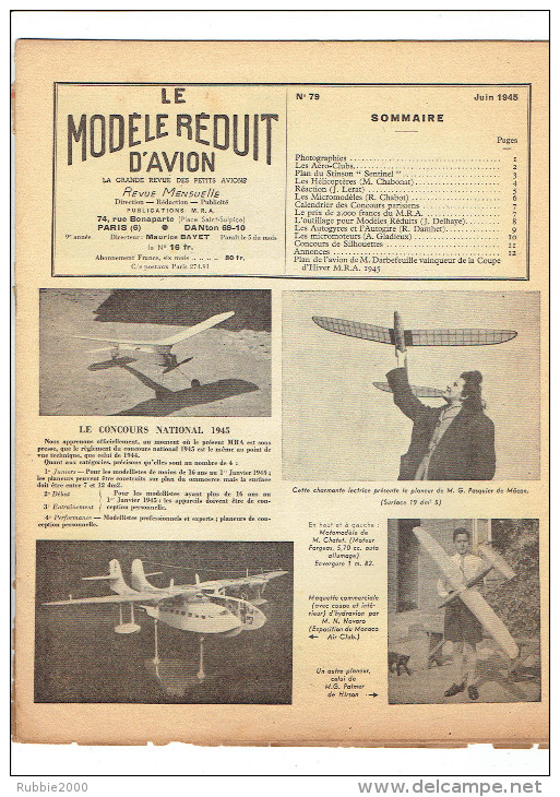 LE MODELE REDUIT D AVION 1945 PLAN DU STINSON SENTINEL HELICOPTERE AUTOGYRE T AUTOGIRE PLAN D AVION DARBEFEUILLE 1945 - France