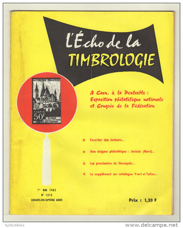 L´ écho De La Timbrologie. No 1313. MAI 1963 - French (from 1941)