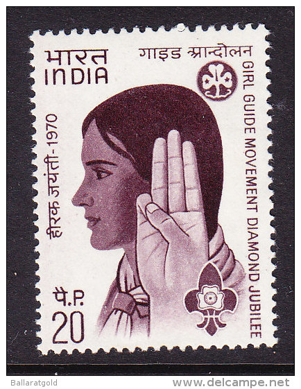 India 1970 Girl Guides Jubilee 20np Mint - Unused Stamps