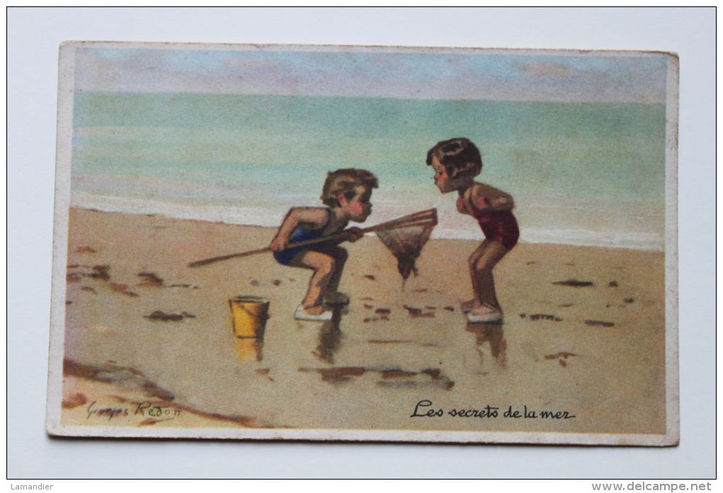 CPA - Georges REDON - Les Secrets De La Mer - Enfants à La Plage - Redon