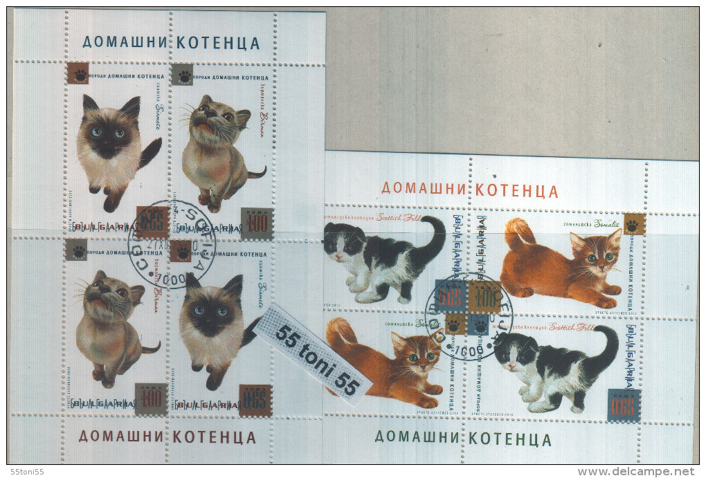 2013 Fauna - Pet Kittens 2 S/M ( 2 Set ) &ndash; Used  (O) BULGARIA / Bulgarie - Gebraucht