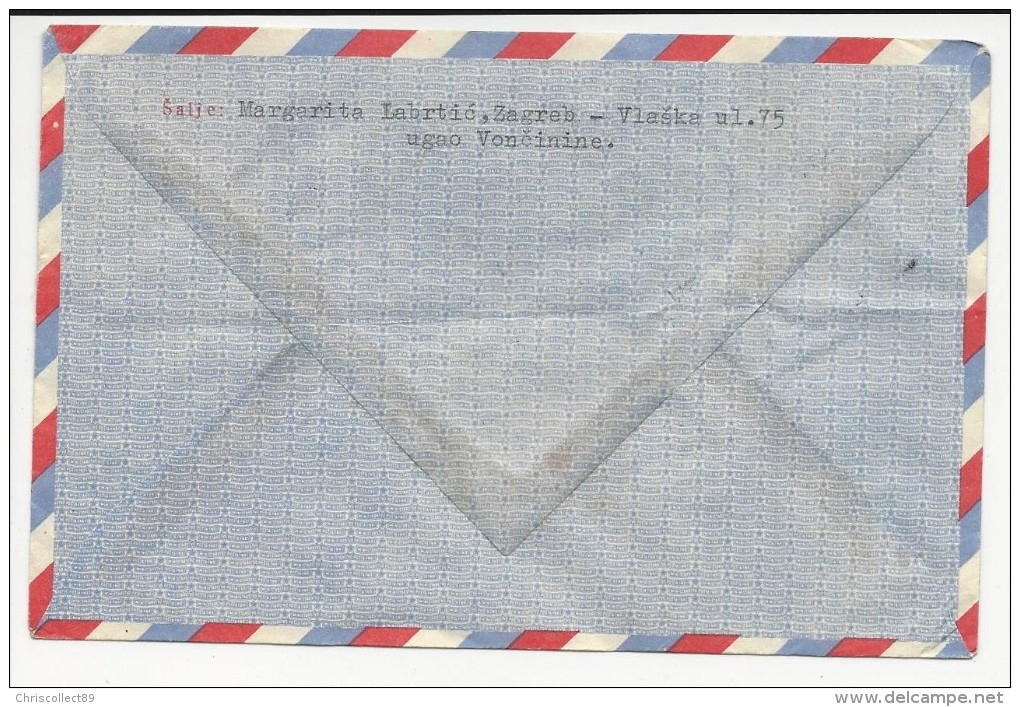 Yougoslavie : Enveloppe Entier Postal Par  Avion + Timbres - Postal Stationery