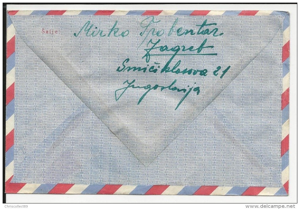 Yougoslavie : Enveloppe Entier Postal Par  Avion + Timbres - 1919 - Postwaardestukken