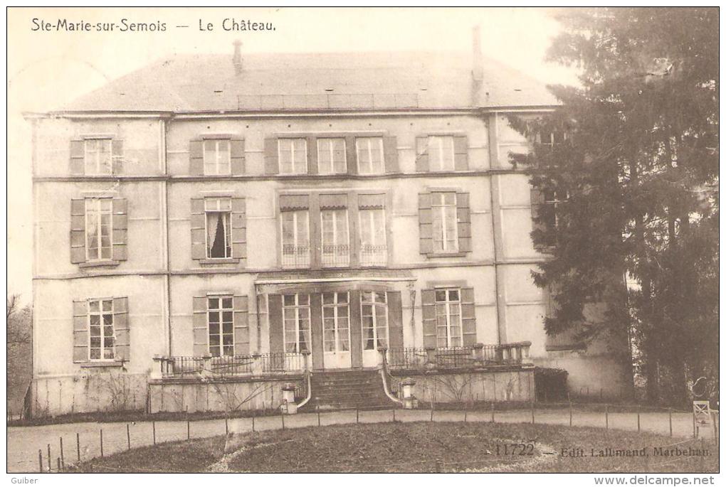 Sainte Marie Sur Semois Le Chateau N° 11722 Edit.lallemand Marbehan 1913 - Etalle