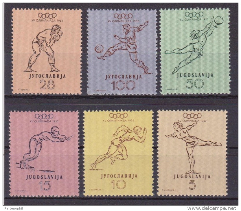 Yugoslavia - 1952 Olympic Games Set - SPORTS - Verano 1952: Helsinki