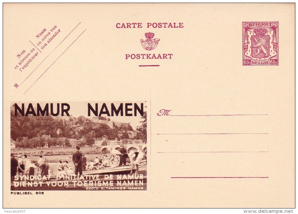 20805 - Entier Postal - Carte Publibel N° 805 - Namur - Namen FR - Voir Photo Pour Détails - Publibels